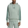 ADIDAS Sudadera Essentials 3-Stripes Azul Verdoso French Terry Hombre