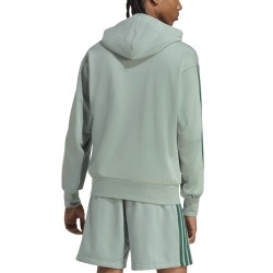 ADIDAS Sudadera Essentials 3-Stripes Azul Verdoso French Terry Hombre