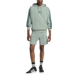 ADIDAS Sudadera Essentials 3-Stripes Azul Verdoso French Terry Hombre