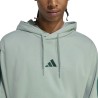 ADIDAS Sudadera Essentials 3-Stripes Azul Verdoso French Terry Hombre