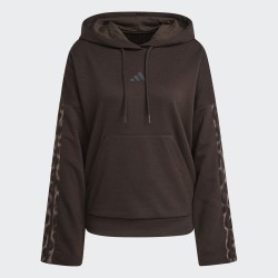 ADIDAS Sudadera Seasonal Essentials Leopard Print Sleeve Terry Relaxed Leopardo Marrón Brown Mujer