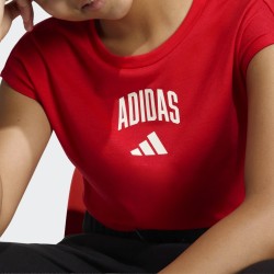 ADIDAS Camiseta Seasonals Collegiate Typography Rojo Pure Ruby Niño