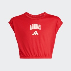 ADIDAS Camiseta Seasonals Collegiate Typography Rojo Pure Ruby Niño