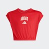 ADIDAS Camiseta Seasonals Collegiate Typography Rojo Pure Ruby Niño