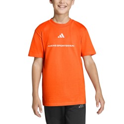 ADIDAS Camiseta Slogan Single Naranja Orange Niño