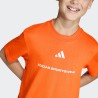 ADIDAS Camiseta Slogan Single Naranja Orange Niño