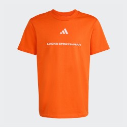 ADIDAS Camiseta Slogan Single Naranja Orange Niño