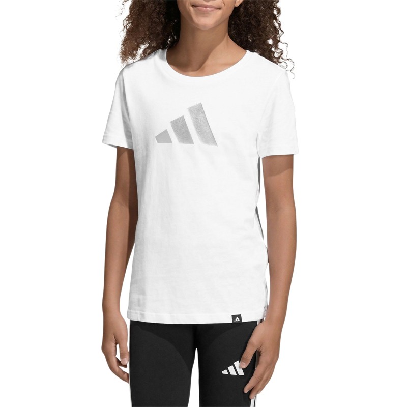 ADIDAS Camiseta Everyday Glam Graphic Blanco White Niña