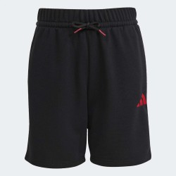 ADIDAS Pantalón Corto Slogan Negro Rojo Black Niño