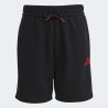 ADIDAS Pantalón Corto Slogan Negro Rojo Black Niño