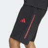 ADIDAS Pantalón Corto Slogan Negro Rojo Black Niño
