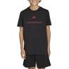 ADIDAS Camiseta Slogan Single Negro Black Niño