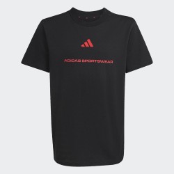 ADIDAS Camiseta Slogan Single Negro Black Niño