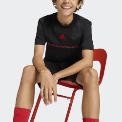 ADIDAS Camiseta Slogan Single Negro Black Niño