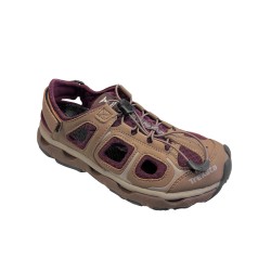 Treksta Sandalia Equinox Lace Beige Morado Burgundy Mujer