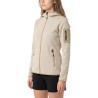 Campagnolo Chaqueta Polar Knitted Melange Hoody Jacket Marrón Blanco Sesamo Mujer