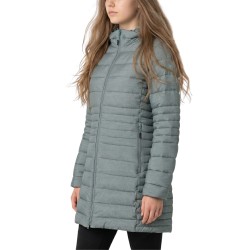 Campagnolo Chaqueta Larga Fibras Zip Hood Verde Jaspeado Jade Mel Mujer