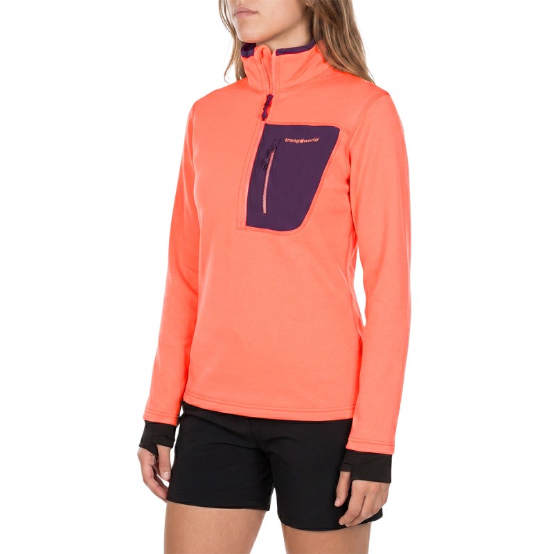 Trangoworld Pullover Trx2 Stretch Wm Pro Coral Morado Mujer