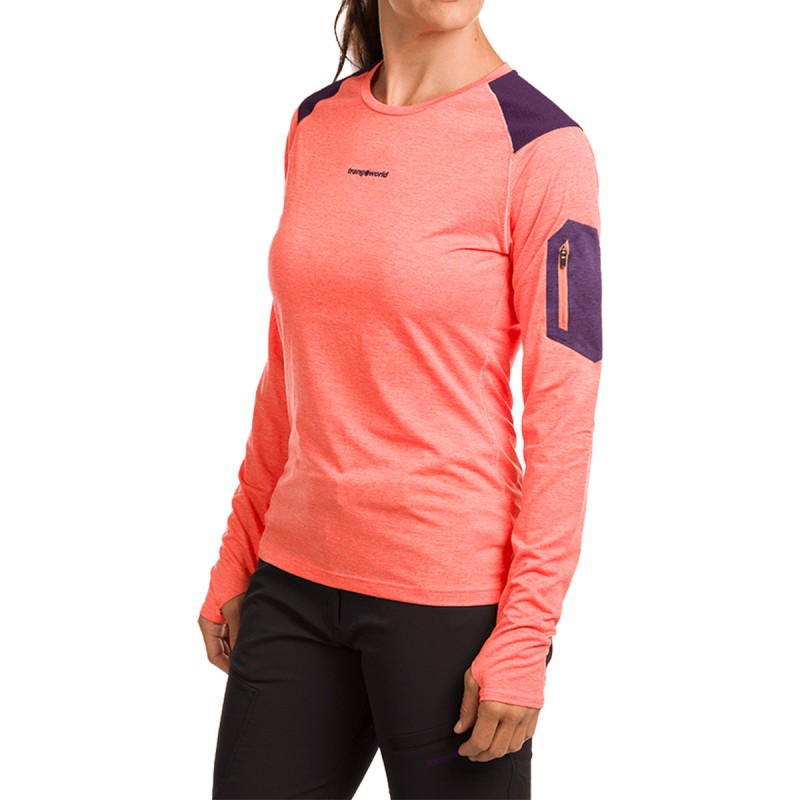 Trangoworld Camiseta Trx2 Wm Pro Long Coral Mujer