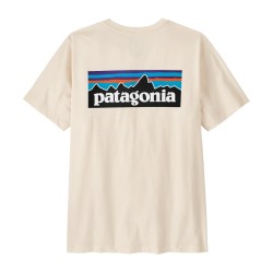 Patagonia Camiseta Men's P-6 Logo T-Shirt Beige Hombre