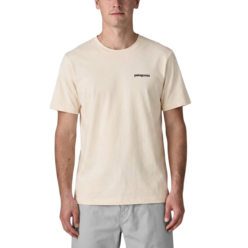 Patagonia Camiseta Men's P-6 Logo T-Shirt Beige Hombre
