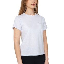 Patagonia Camiseta P-6 Logo Responsibili-Tee Blanco Azulado White Mujer
