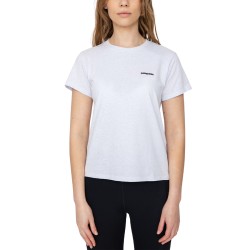 Patagonia Camiseta P-6 Logo Responsibili-Tee Blanco Azulado White Mujer