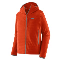 Patagonia Chaqueta R1 Techface Hoody Naranja Hot Embera Hombre