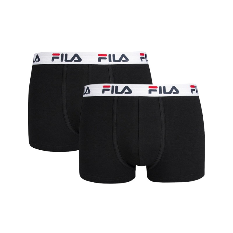 Fila Boxers 2 Pack Elastic With Logo Negro Black Hombre