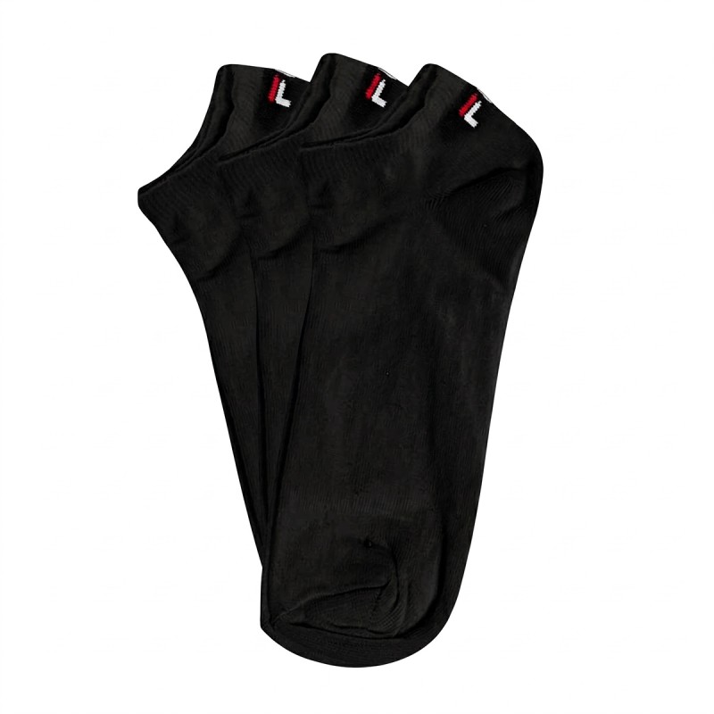 Fila Calcetines Invisible 3 Pairs Per Negro Black