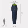 Millet Saco de dormir Baikal 1100 Reg Azul Oscuro Saphir