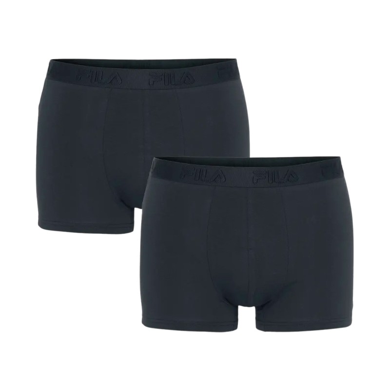 Fila Boxers Elastic With Logo 2 Pieces In Box Azul Oscuro Hombre