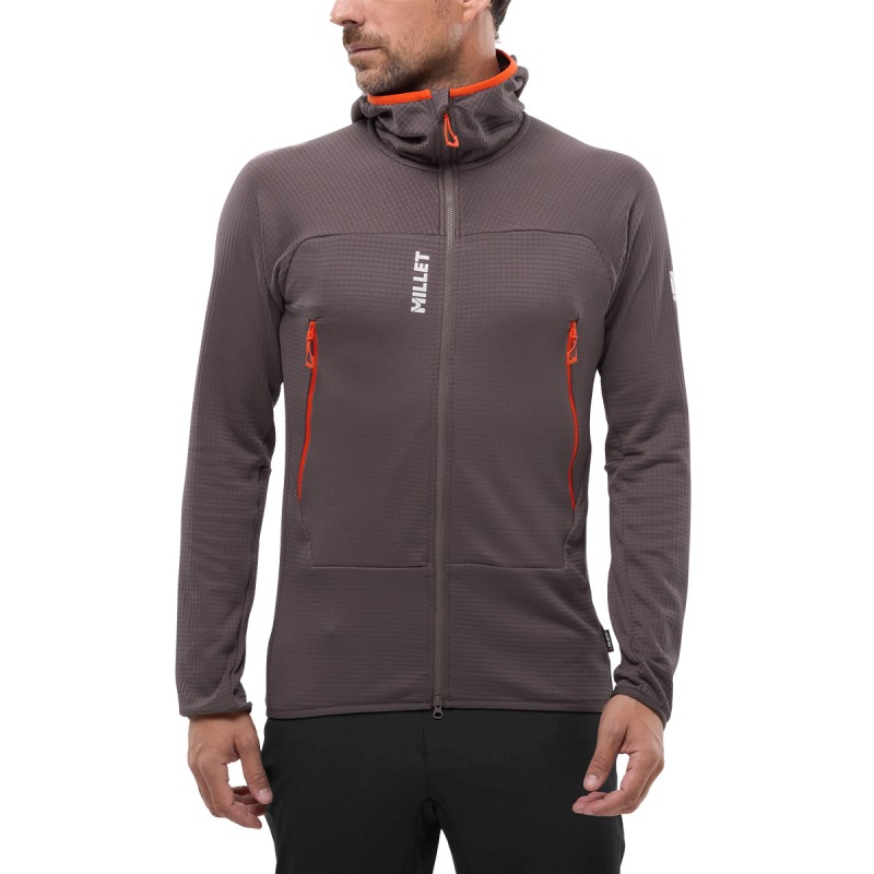 Millet Sudadera Fusion Grid Marrón Pepper Hombre