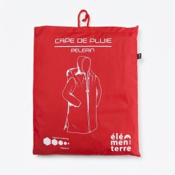 Elementerre Poncho Capa Pelerin Impermeable Rojo Rouge Unisex
