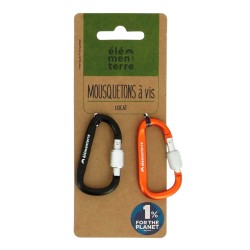 Elementerre Mosquetones Locat Negro Naranja Noir Jaune Unisex