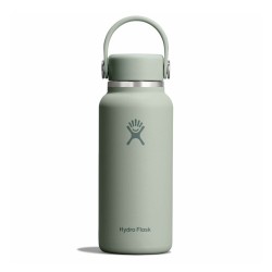 Hydro Flask Botella 32 oz Wide Flex Straw Cap Gris Tonal Agave