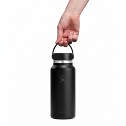 Hydro Flask Botella 32 oz Wide Flex Straw Cap Negro Tonal Black