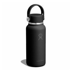 Hydro Flask Botella 32 oz Wide Flex Straw Cap Negro Tonal Black