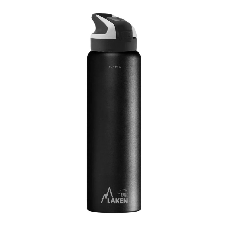 Laken Botella Térmica Acero Inoxidable 18/8 1L Negro