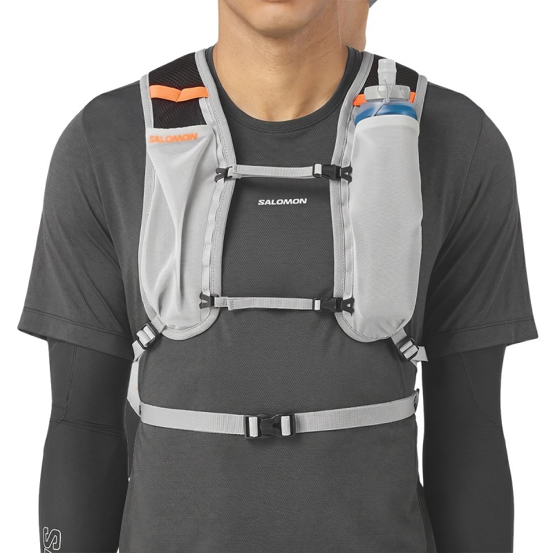 Salomon Mochila Cross 8 Gris Naranja Gray Violet