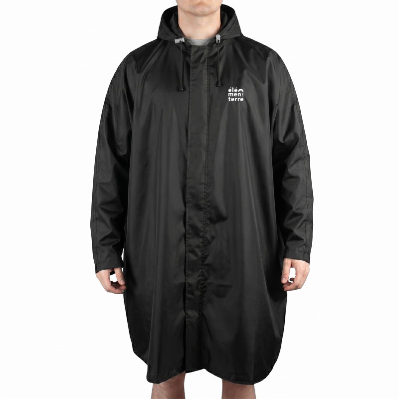 Elementerre Poncho Capa Pelerin Impermeable Cape De Pluie Negro
