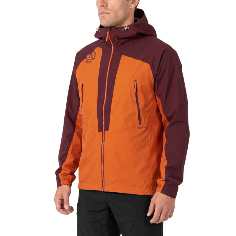 Ternua Chaqueta Impermeable Kars 2.0 Naranja Rojo Autum Leaf Hombre