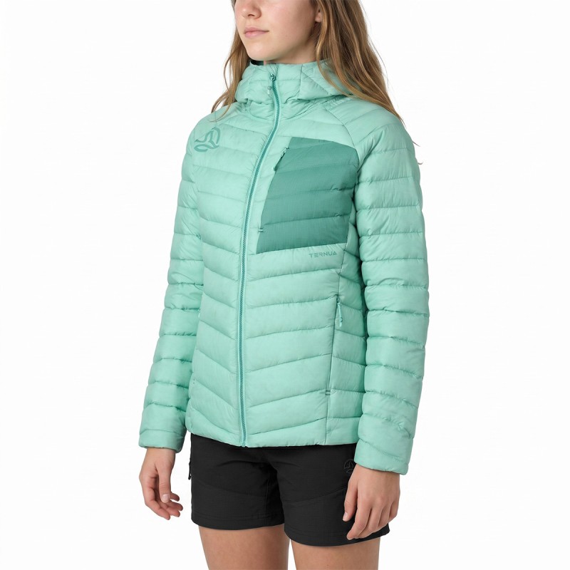 Ternua Chaqueta Fibras Vilman 2.0 Hood Down JKT Azul Pale Mint Mujer