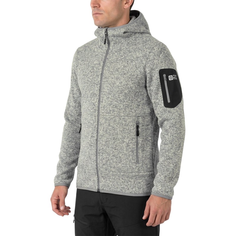 Ternua Chaqueta De Punto Innu Low Impact Hoody Gris Jaspeado Granite Hombre
