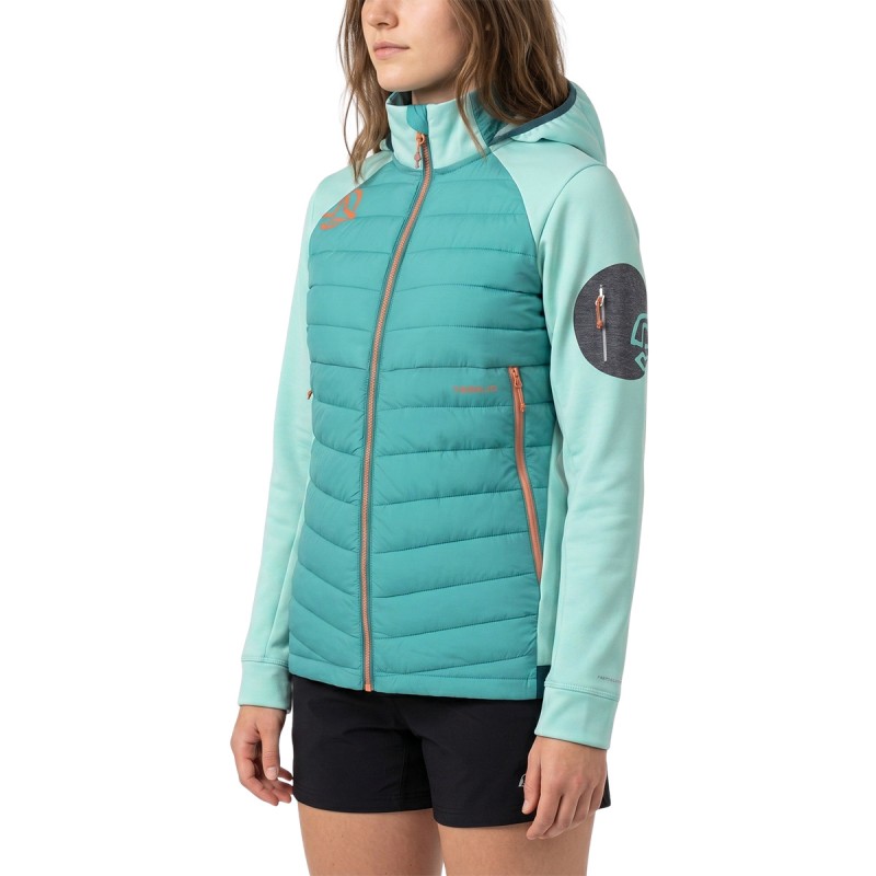 Ternua Chaqueta Fibras Híbrida Yukkon 2.0 Hybrid Jkt W Azul Blue Mint Mujer