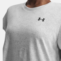 Under Armour Camiseta UA Tech Pixelate Gris Blanco White Mujer