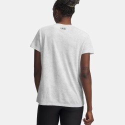 Under Armour Camiseta UA Tech Pixelate Gris Blanco White Mujer