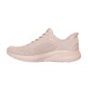 Skechers Zapatilla Bobs Squad Chaos Current Muse Slip-ins Rosado Beige Natural Mujer