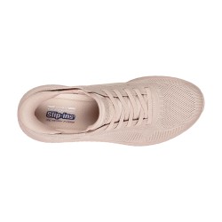 Skechers Zapatilla Bobs Squad Chaos Current Muse Slip-ins Rosado Beige Natural Mujer