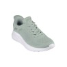 Skechers Zapatilla Bobs Squad Chaos Current Muse Slip-ins Verde Pálido Sage Mujer